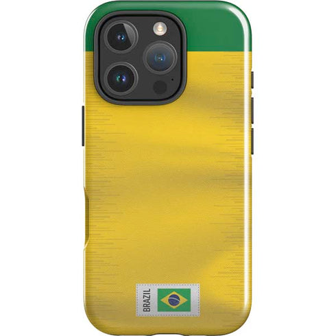 Brazil Soccer Flag iPhone 16 Pro Impact Case